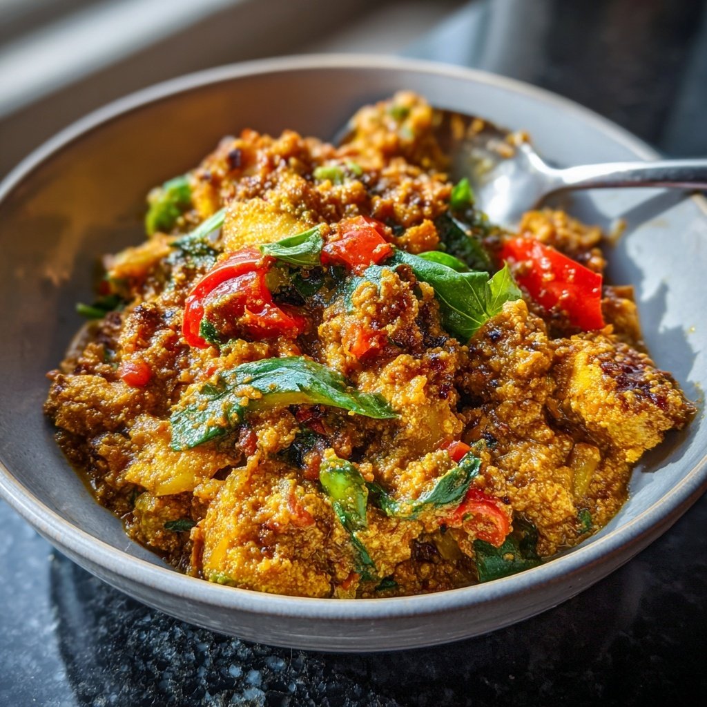 Vegetarisches Abendessen mit Curry