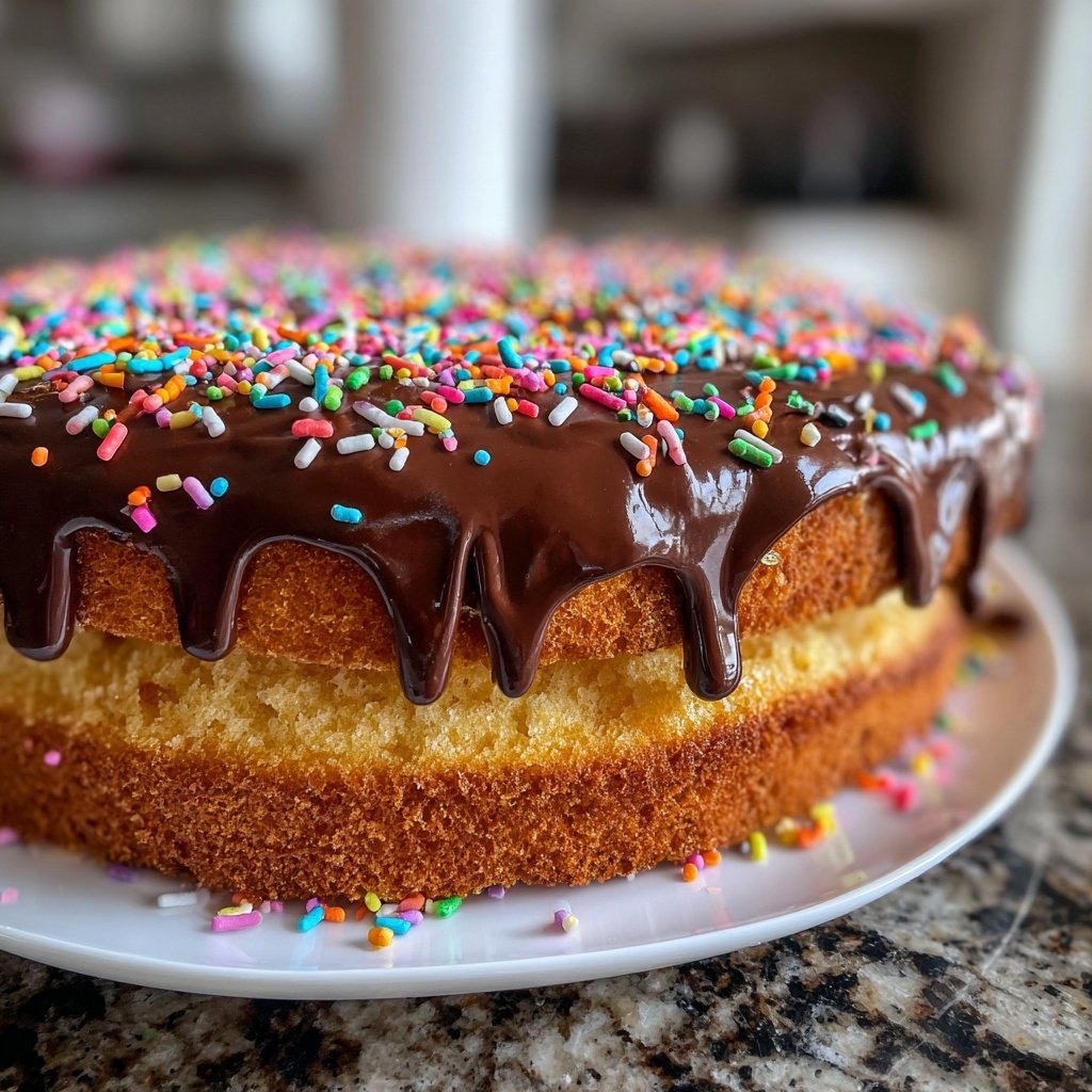 Geburtstagskuchen mit Schokolade