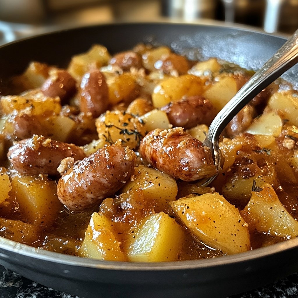 Kartoffelgulasch mit Würstchen