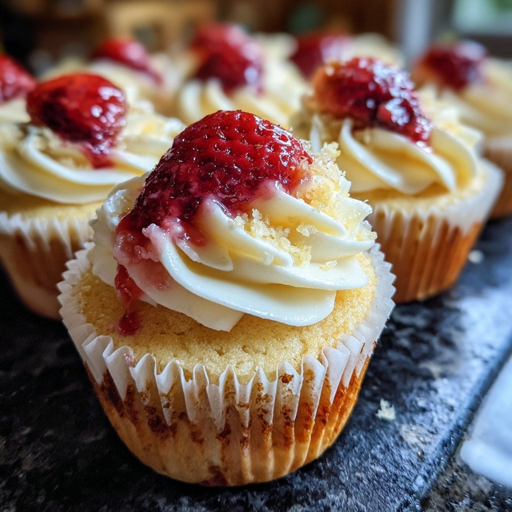 Erdbeer Vanille Cupcakes