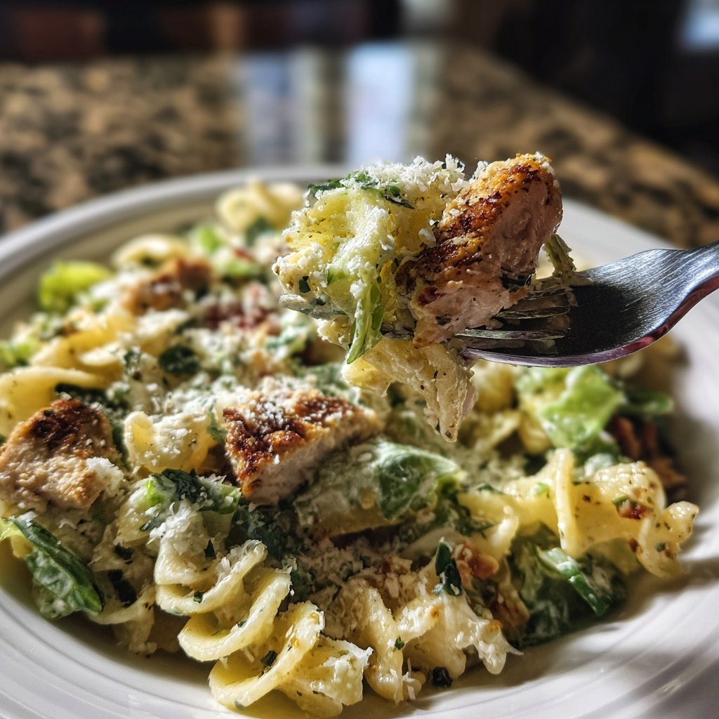 Chicken Caesar Pasta Salat