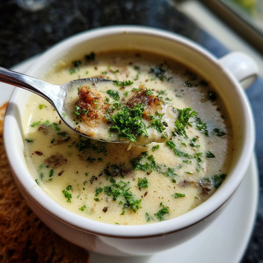 Blumenkohlsuppe mit Petersilie