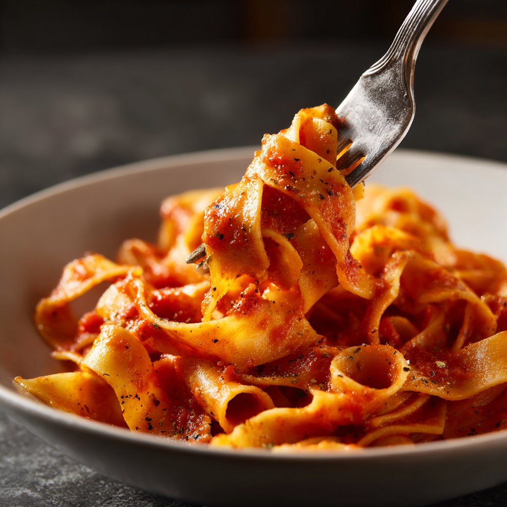 Romantisches Abendessen mit Pasta