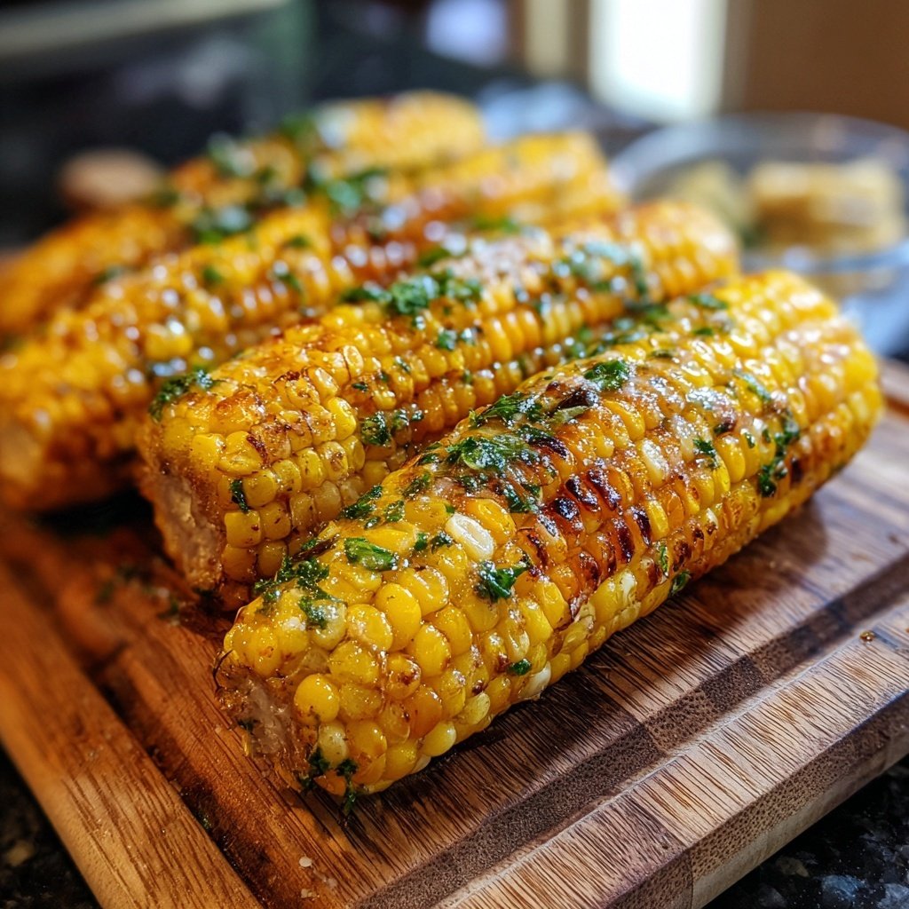 Ofen Maiskolben Mit Kräuteröl