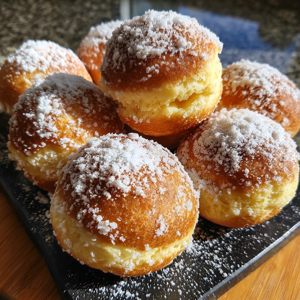 Quarkbällchen mit Zitronenzucker