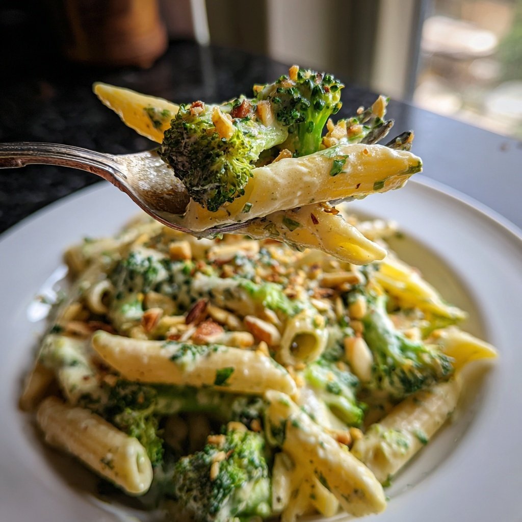 Penne mit Brokkoli und Mandeln